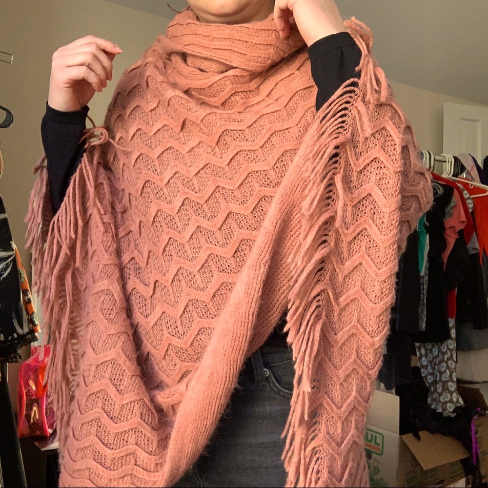 Dusty Rose Poncho